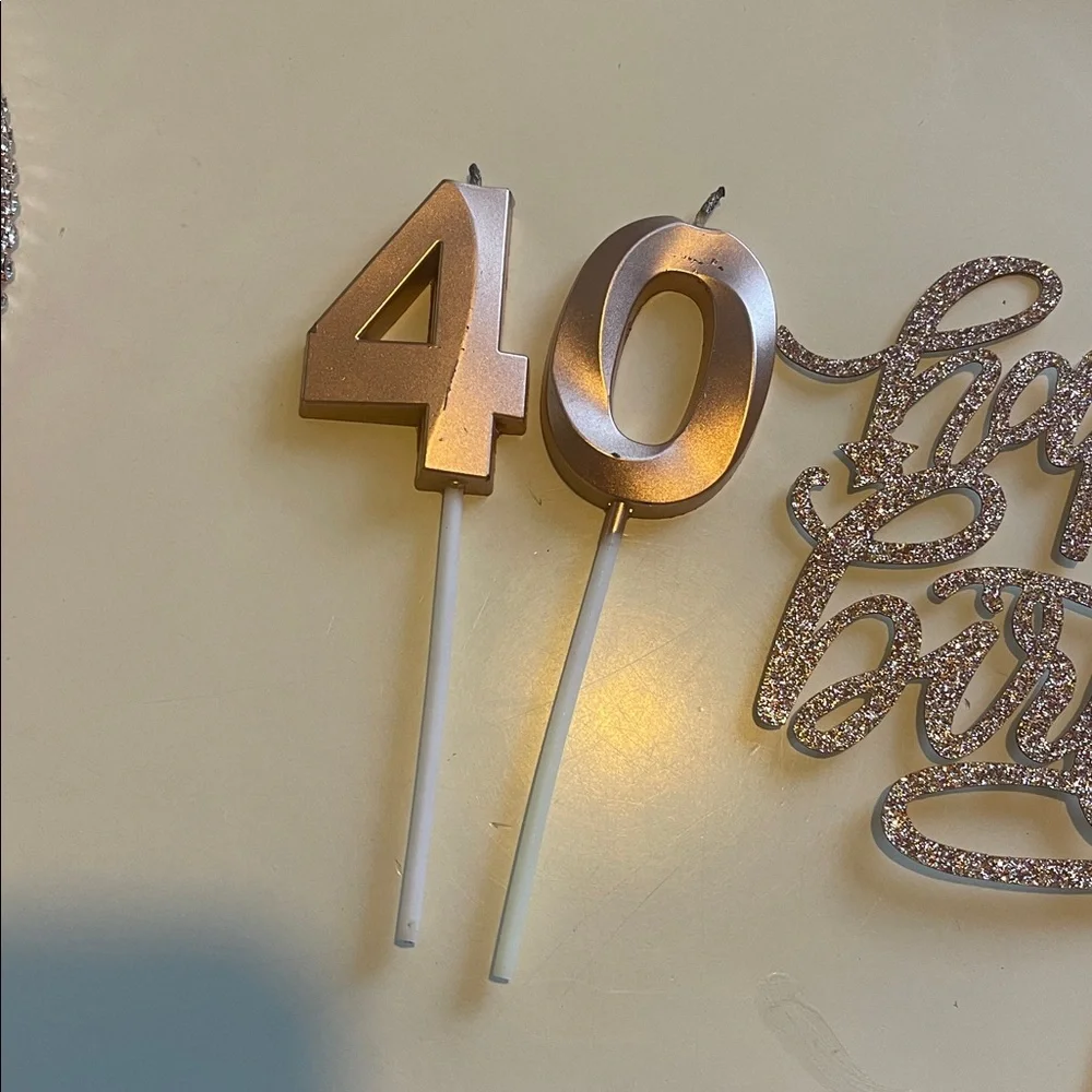 Rose Gold 40th Birthday Party Decoration Set